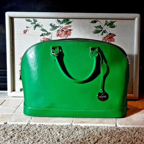 Pulicati Handbags - Pulicati Kelly green satchel purse